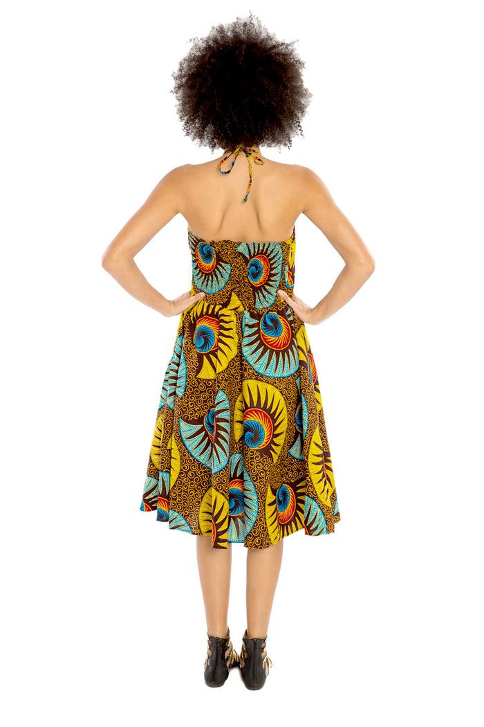 african dresses african print women halter top dress fashion wax and wonder