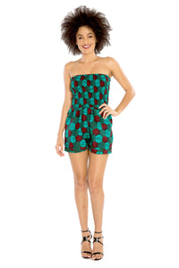 african romper jumpsuit strapless african print fashion wax and wonder