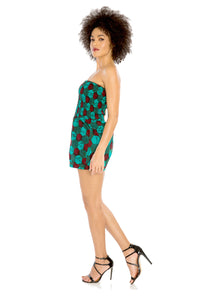 african romper jumpsuit strapless african print fashion wax and wonder