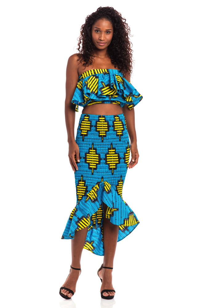 Blue Skies African Print Convertible Top