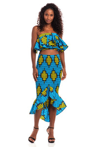 Blue Skies African Print Convertible Top