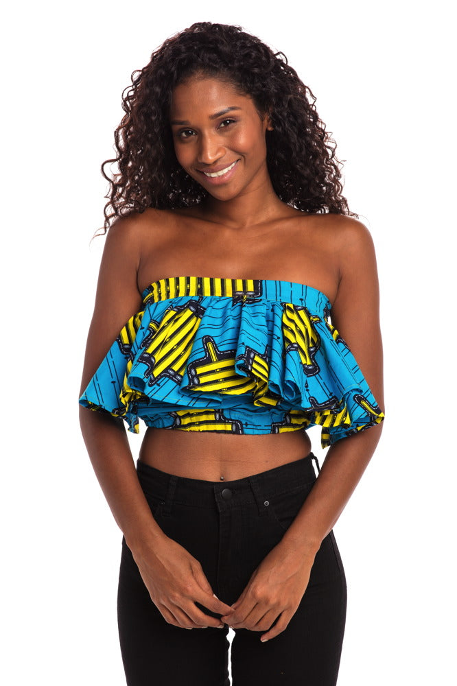 Blue Skies African Print Convertible Top
