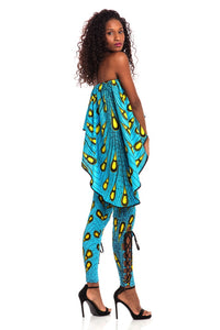 Weekend Magic African Print Smocked Jumpsuit