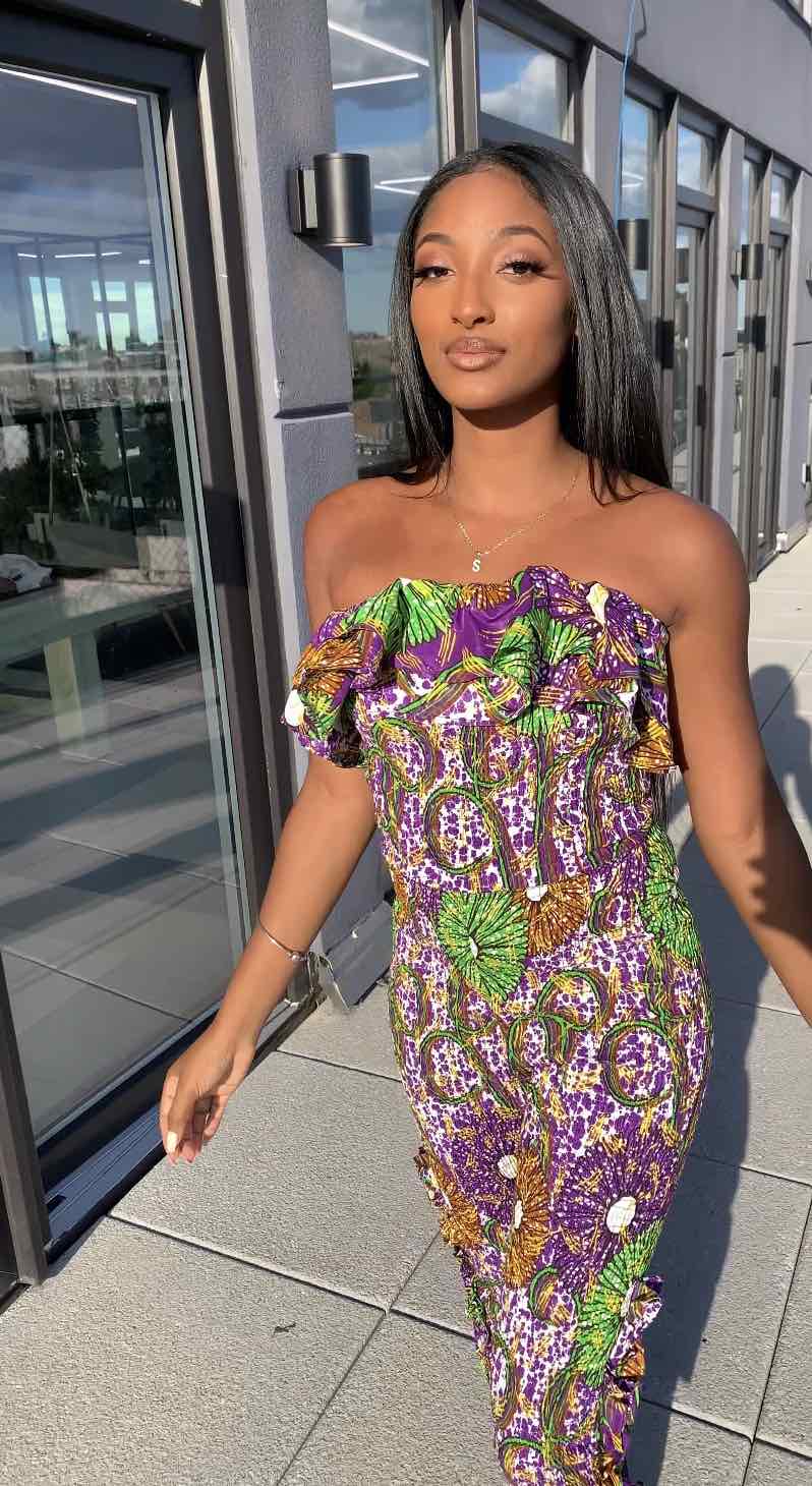 Mystique African Print Smocked Jumpsuit