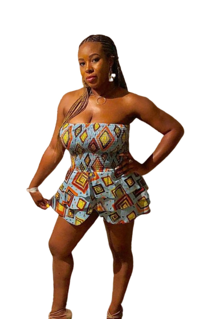 Petals of Love African Print Convertible Top to Skirt