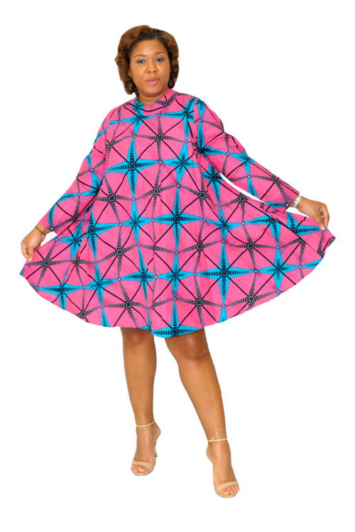 Elegant Ease African Print Dress