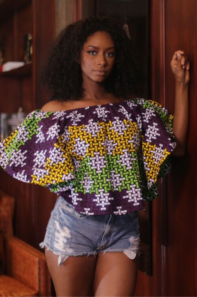 Flowering Beauty African Print Top