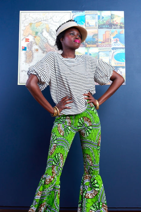 African flare pants top