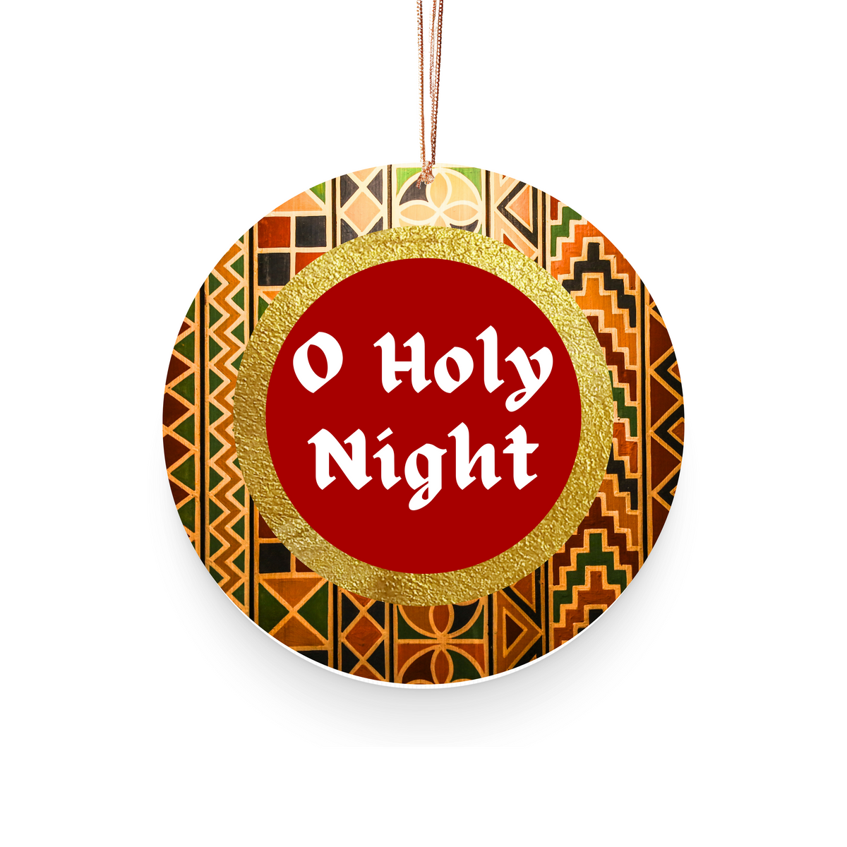 Christmas Ornament O Holy Night - African Print Inspired & Faith-Based