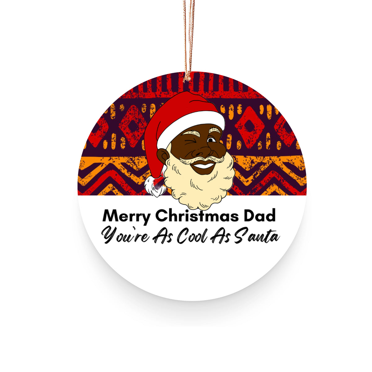 Christmas Ornament for Dads - African Print Inspired