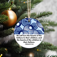 Christmas Ornament for Fathers - African Print Inspired & Faith-Based