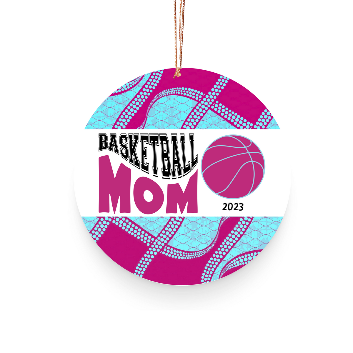 Christmas Ornament for Basketball Mom - African Print Inspired