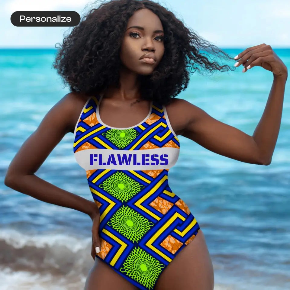 Personalized Boho One Piece Bathing Suit Wax Wonder An