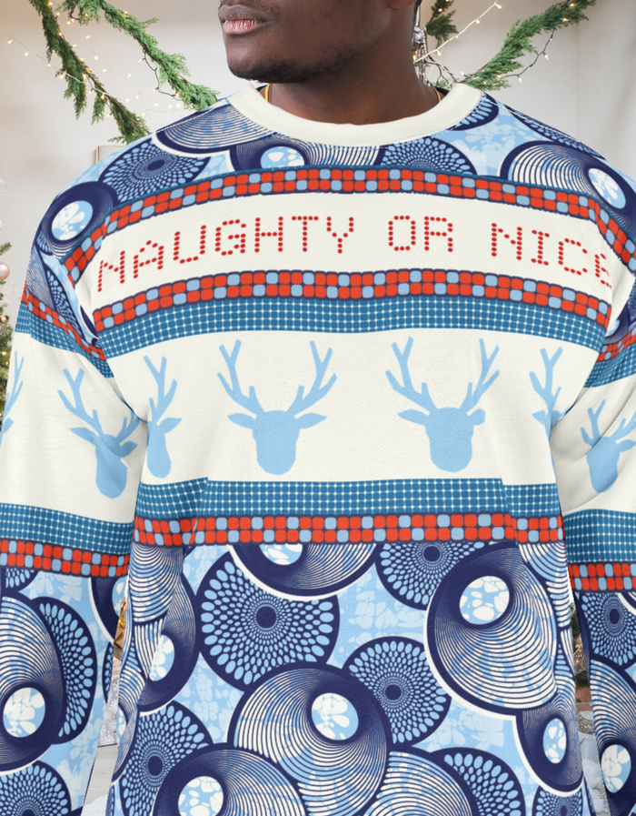 Naughty or Nice African Print Sweatshirt - Unisex