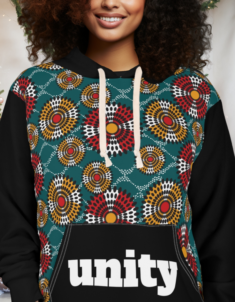 Unity African Print Sweatshirt Hoodie Unisex Wax Wonder An African Fashion Lifestyle Brand