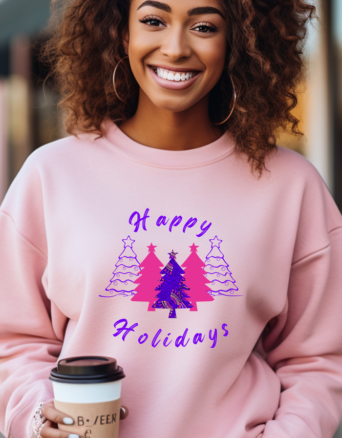 Happy Holidays African Print Sweatshirt