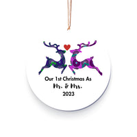 Christmas Ornament for Newlyweds - African Print Inspired
