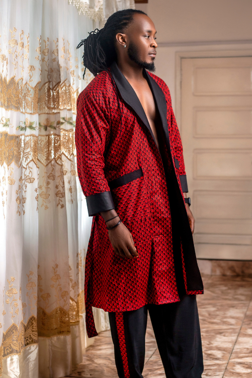 African print robe hot sale