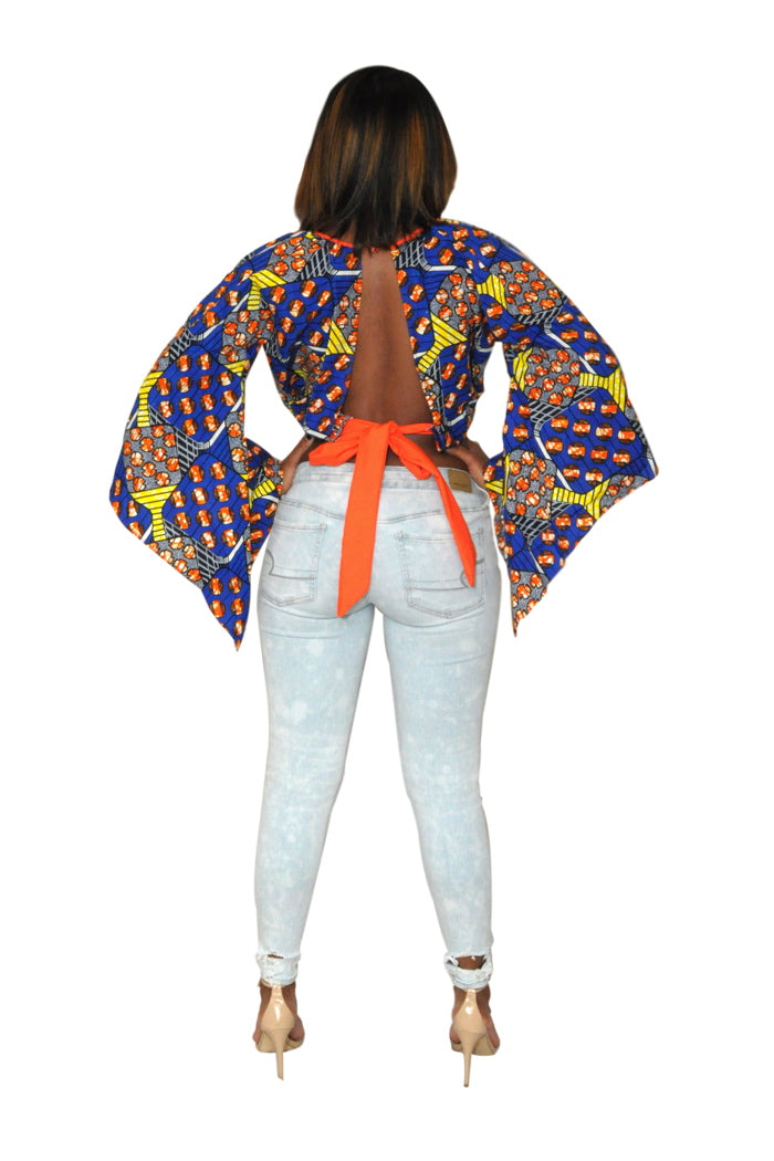 DARE TO SHINE African Open Back Top