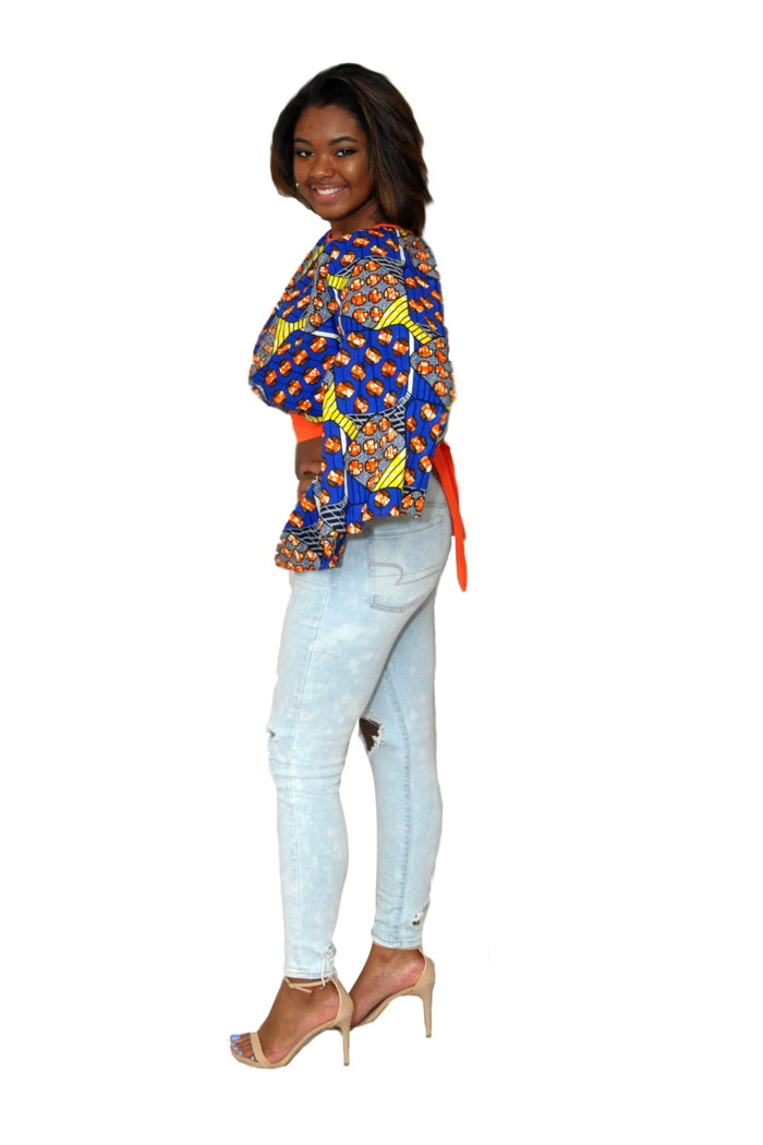 DARE TO SHINE African Open Back Top