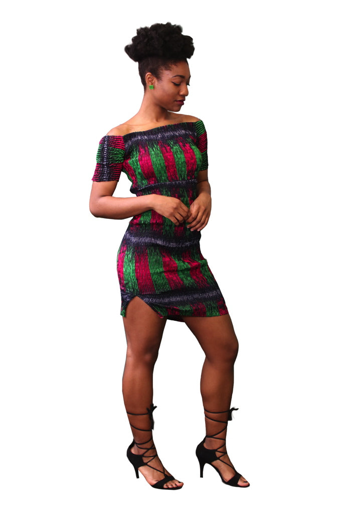 Sophisticated Mama African Print Body-Kind Dress