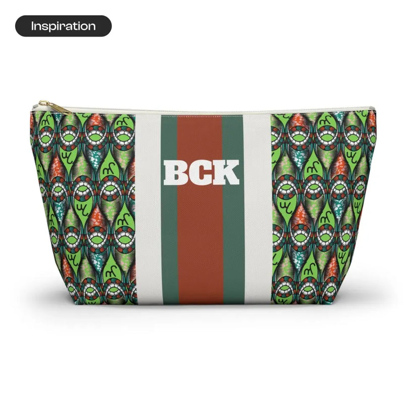 Personalized African Print Cosmetic Bag