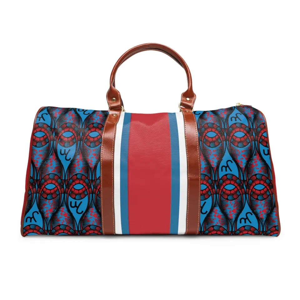 Personalized African Print Weekender Bag (Waterproof Duffle)