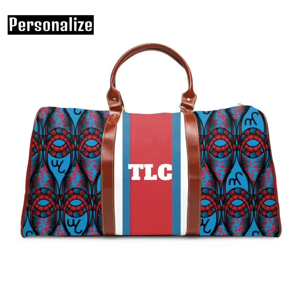 Personalized African Print Weekender Bag (Waterproof Duffle)