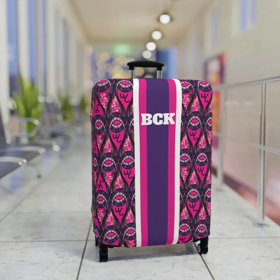 Personalized African Print Luggage Cover