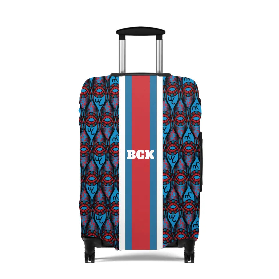Personalized African Print Luggage Cover Wax Wonder An