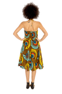 african dresses african print women halter top dress fashion wax and wonder