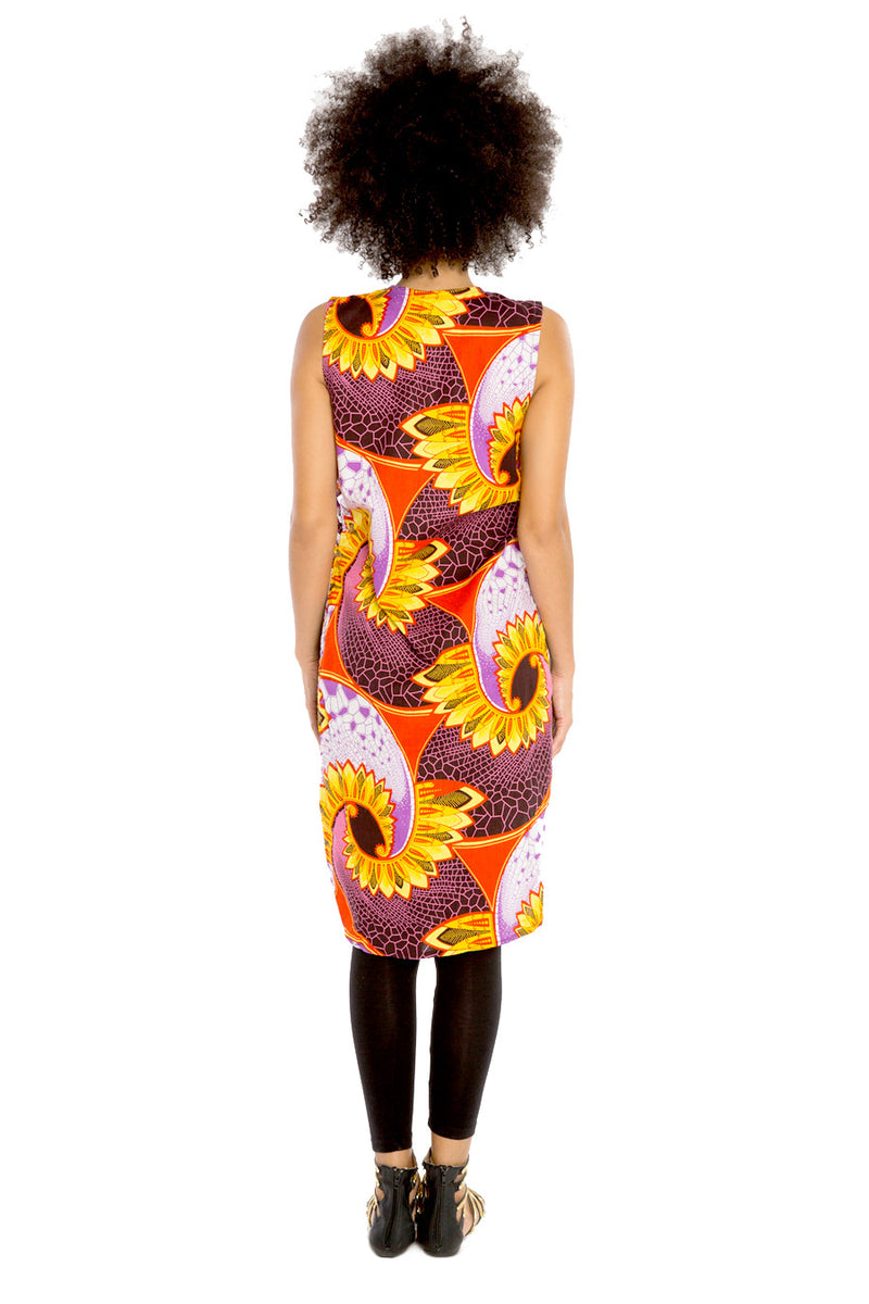 african tunic top vest dress  print fashion wax and wonder
