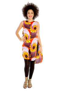 african tunic top vest dress  print fashion wax and wonder