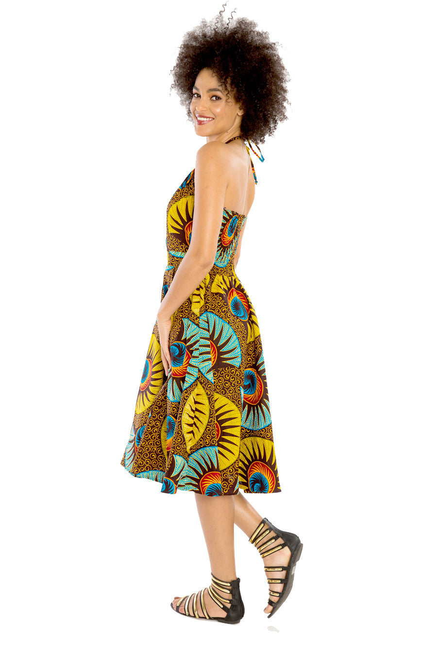 african dresses african print women halter top dress fashion wax and wonder