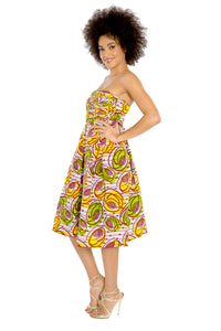 african dresses african print women strapless dress fashion wax and wonder