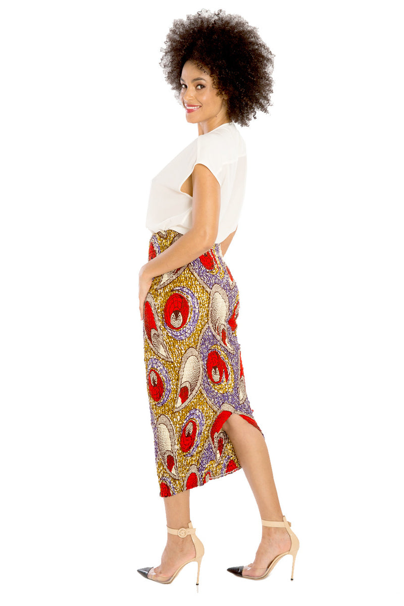 I Make Others Smile African Smocked Skirt