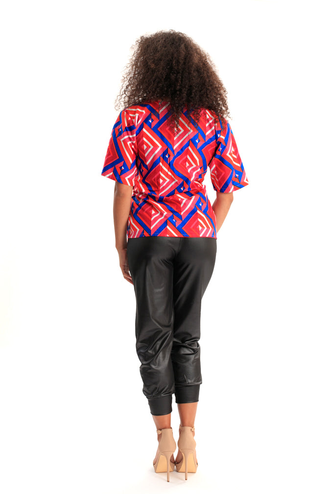 My Style Endures African Print Wrap Top