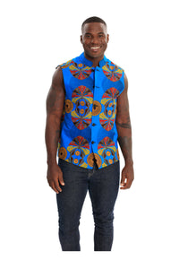 Print Control African Men's Print Vest