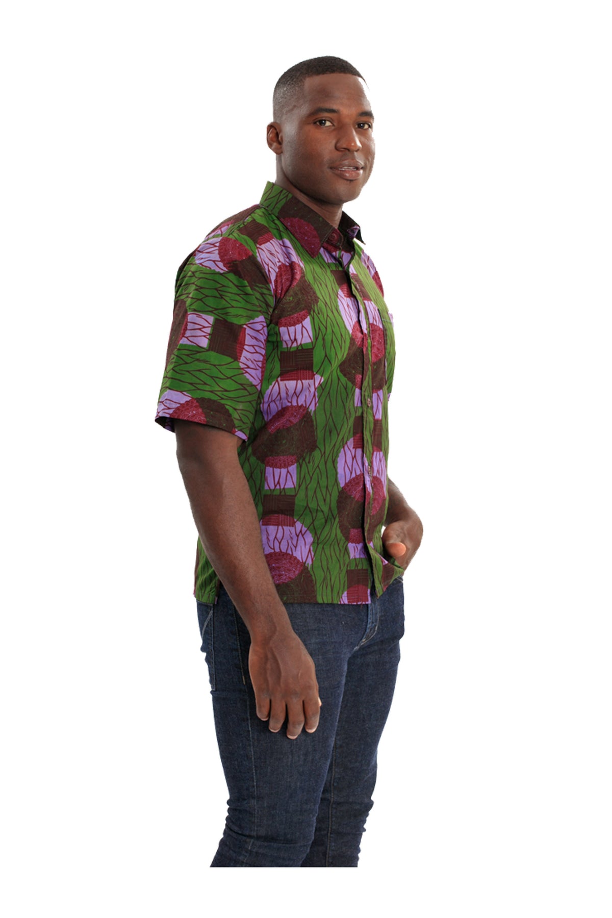 Real Men Wear Color African Print Top
