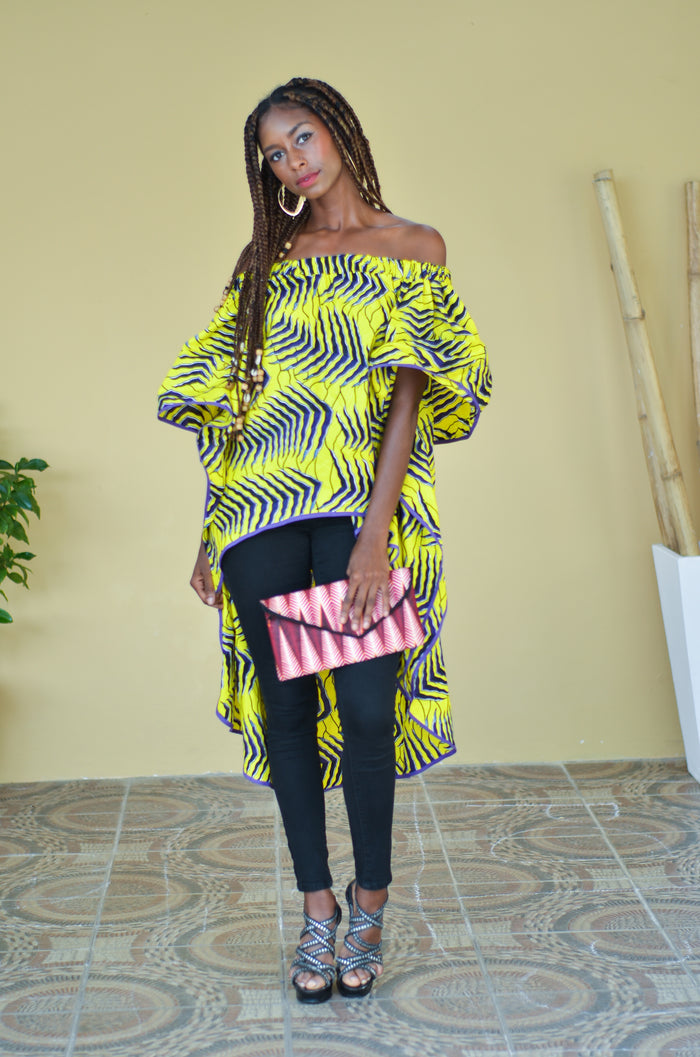 ON THE GO African Wax Print Clutch
