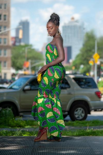 Afropolitan Blossoming Tulip Convertible Peplum Skirt Overlay Dress Mermaid Dress
