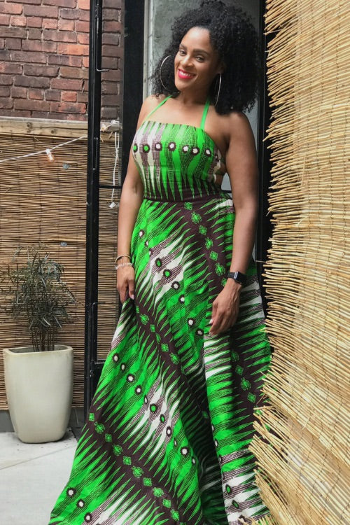 Seventh Wonder African Print Corset Back Dress