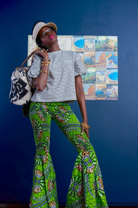 Limpopo (Let’s Have Fun) African Smocked Bell-Bottom Pants