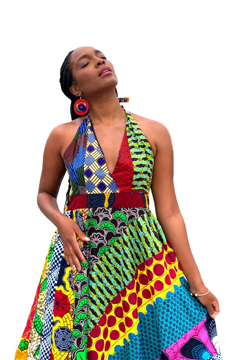 Belle African Print Maxi Dress
