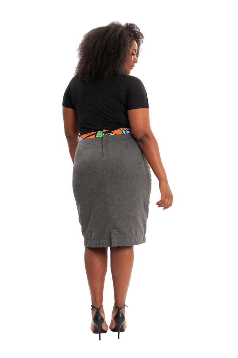 african patch skirt sustainable fashion wax and wonder liberian