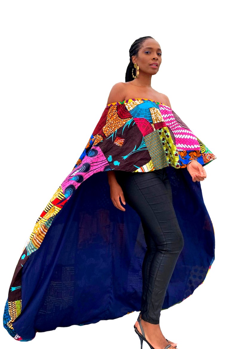 african patch top off shoulder wax and wonder