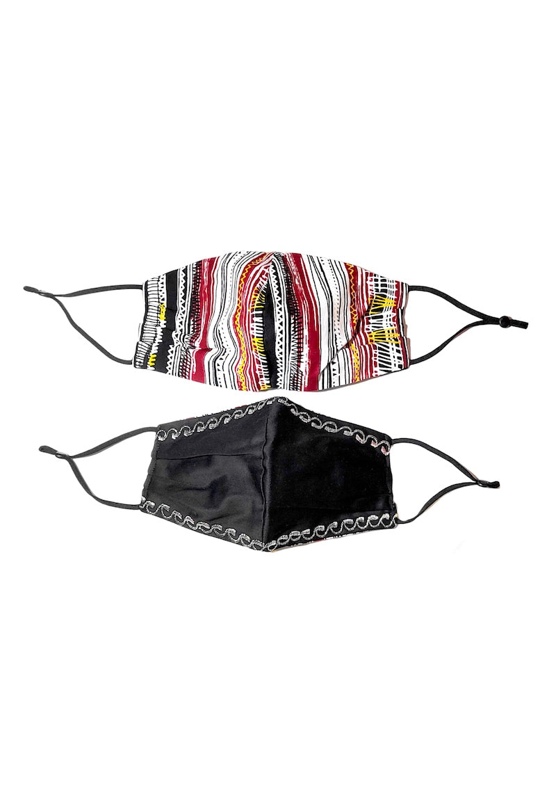 reversible face mask african print wax and wonde